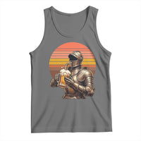 Funny Medieval Renaissance Drinker Tank Top Vintage Knight In Armor Beer Lover