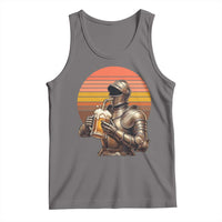 Funny Medieval Renaissance Drinker Tank Top Vintage Knight In Armor Beer Lover