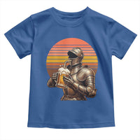 Funny Medieval Renaissance Drinker Toddler T Shirt Vintage Knight In Armor Beer Lover
