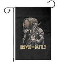 Vintage Viking Beer Drinker Warrior Gift Garden Flag Brewed For Battle