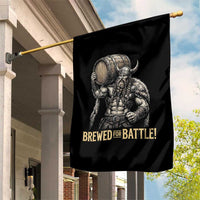Vintage Viking Beer Drinker Warrior Gift Garden Flag Brewed For Battle