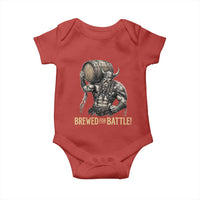 Vintage Viking Beer Drinker Warrior Gift Baby Onesie Brewed For Battle