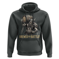 Vintage Viking Beer Drinker Warrior Gift Hoodie Brewed For Battle
