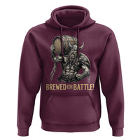 Vintage Viking Beer Drinker Warrior Gift Hoodie Brewed For Battle