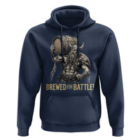 Vintage Viking Beer Drinker Warrior Gift Hoodie Brewed For Battle