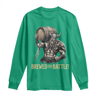 Vintage Viking Beer Drinker Warrior Gift Long Sleeve Shirt Brewed For Battle