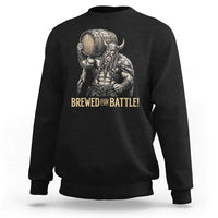 Vintage Viking Beer Drinker Warrior Gift Sweatshirt Brewed For Battle