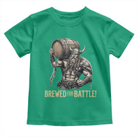 Vintage Viking Beer Drinker Warrior Gift Toddler T Shirt Brewed For Battle