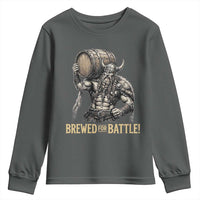 Vintage Viking Beer Drinker Warrior Gift Youth Sweatshirt Brewed For Battle