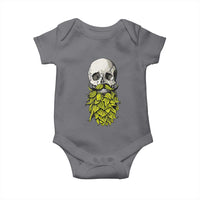 Vintage Craft Brewer Beer Lover Gift Baby Onesie Beer Hops Beard Skull