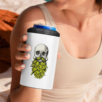 Vintage Craft Brewer Beer Lover Gift 4 in 1 Can Cooler Tumbler Beer Hops Beard Skull