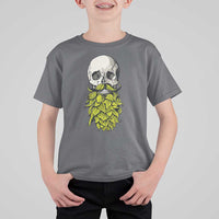 Vintage Craft Brewer Beer Lover Gift T Shirt For Kid Beer Hops Beard Skull
