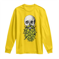 Vintage Craft Brewer Beer Lover Gift Long Sleeve Shirt Beer Hops Beard Skull