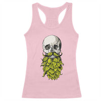 Vintage Craft Brewer Beer Lover Gift Racerback Tank Top Beer Hops Beard Skull