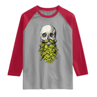 Vintage Craft Brewer Beer Lover Gift Raglan Shirt Beer Hops Beard Skull