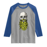 Vintage Craft Brewer Beer Lover Gift Raglan Shirt Beer Hops Beard Skull
