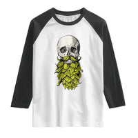 Vintage Craft Brewer Beer Lover Gift Raglan Shirt Beer Hops Beard Skull
