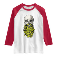 Vintage Craft Brewer Beer Lover Gift Raglan Shirt Beer Hops Beard Skull