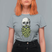 Vintage Craft Brewer Beer Lover Gift T Shirt For Women Beer Hops Beard Skull