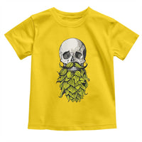 Vintage Craft Brewer Beer Lover Gift Toddler T Shirt Beer Hops Beard Skull