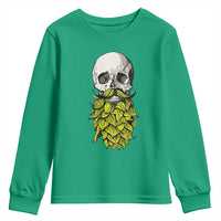 Vintage Craft Brewer Beer Lover Gift Youth Sweatshirt Beer Hops Beard Skull