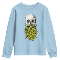 Vintage Craft Brewer Beer Lover Gift Youth Sweatshirt Beer Hops Beard Skull