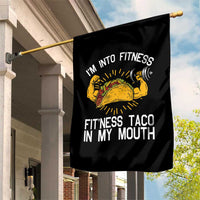 Funny Tacos Lover Garden Flag I Am Into Fitness - Wonder Print Shop