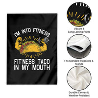 Funny Tacos Lover Garden Flag I Am Into Fitness - Wonder Print Shop