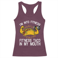Funny Tacos Lover Racerback Tank Top I Am Into Fitness - Wonder Print Shop