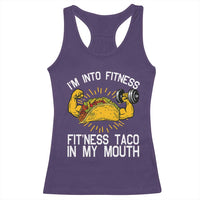 Funny Tacos Lover Racerback Tank Top I Am Into Fitness - Wonder Print Shop