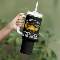 Funny Tacos Lover Tumbler With Handle I Am Into Fitness