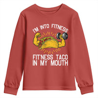 Funny Tacos Lover Youth Sweatshirt I Am Into Fitness - Wonder Print Shop