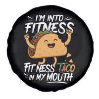Funny Mexican Food Lover Spare Tire Cover I Am Into Fitness Taco In My Mouth - Wonder Print Shop