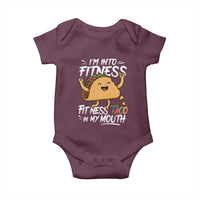Funny Mexican Food Lover Baby Onesie I Am Into Fitness Taco In My Mouth - Wonder Print Shop