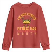 Tacos Lover Youth Sweatshirt I Am Into Fitness Humor - Wonder Print Shop