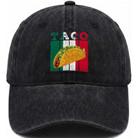 Tacos Lover Mexican Food Washed Cotton Baseball Cap Funny Quote Gift