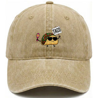 Tacos Lovers Washed Cotton Baseball Cap Mexican Food Lover Gift