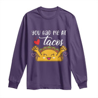 Funny Taco Lover Long Sleeve Shirt You Had Me At Tacos - Wonder Print Shop