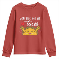 Funny Taco Lover Youth Sweatshirt You Had Me At Tacos - Wonder Print Shop