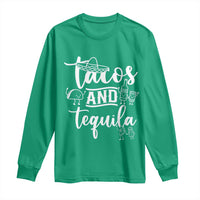 Tacos And Tequila Lover Long Sleeve Shirt Funny Humor Gift - Wonder Print Shop