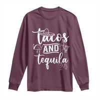 Tacos And Tequila Lover Long Sleeve Shirt Funny Humor Gift - Wonder Print Shop