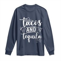 Tacos And Tequila Lover Long Sleeve Shirt Funny Humor Gift - Wonder Print Shop