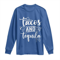 Tacos And Tequila Lover Long Sleeve Shirt Funny Humor Gift - Wonder Print Shop