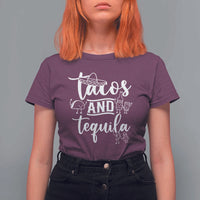 Tacos And Tequila Lover T Shirt For Women Funny Humor Gift - Wonder Print Shop