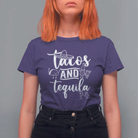 Tacos And Tequila Lover T Shirt For Women Funny Humor Gift - Wonder Print Shop