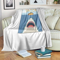 Funny Tacos Lover Throw Blanket Shark Attack Humor Gift - Wonder Print Shop