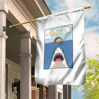 Funny Tacos Lover Garden Flag Shark Attack Humor Gift - Wonder Print Shop