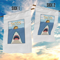 Funny Tacos Lover Garden Flag Shark Attack Humor Gift - Wonder Print Shop