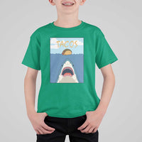 Funny Tacos Lover T Shirt For Kid Shark Attack Humor Gift - Wonder Print Shop