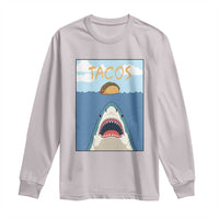 Funny Tacos Lover Long Sleeve Shirt Shark Attack Humor Gift - Wonder Print Shop